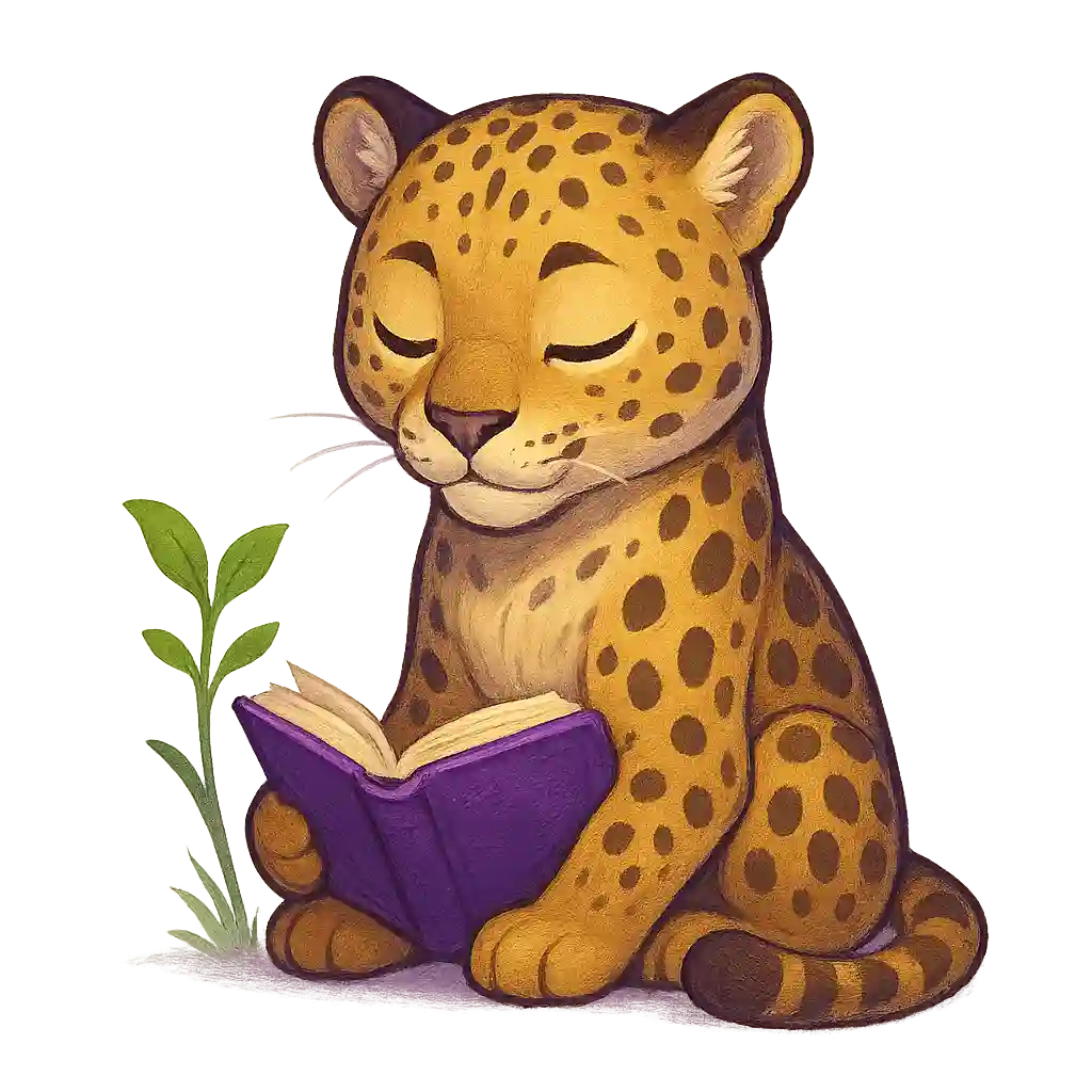 Leopard character icon