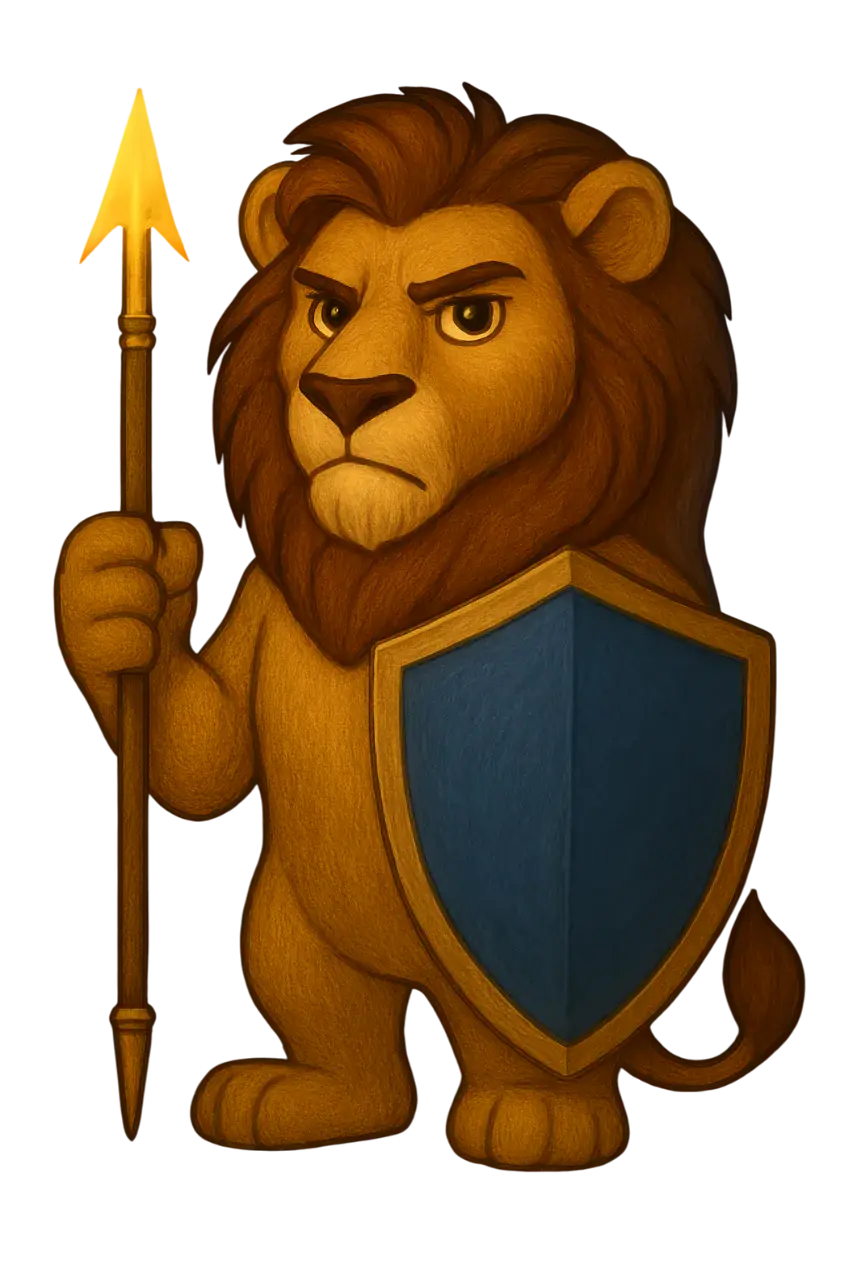 Lion character icon